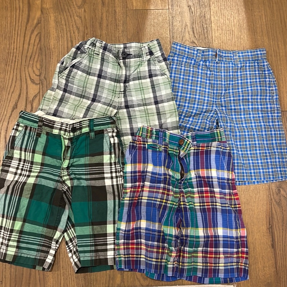 Biys size 7 shorts plaid